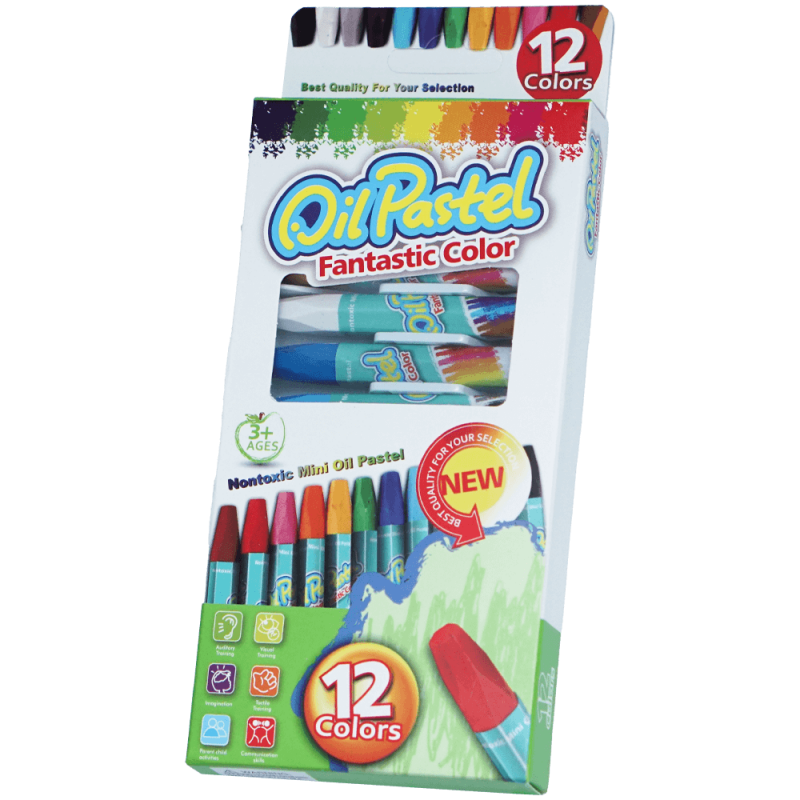 Creioane cerate groase 12 culori pentru copii Adison